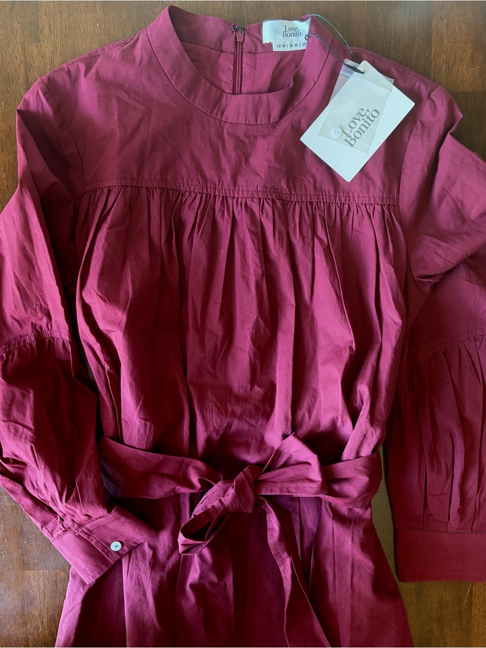 NWT Love Bonito Midi Dress, Long Sleeve Dress 100% Size 6 (Medium)